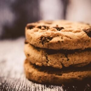 Stack of chocolate chip cookies